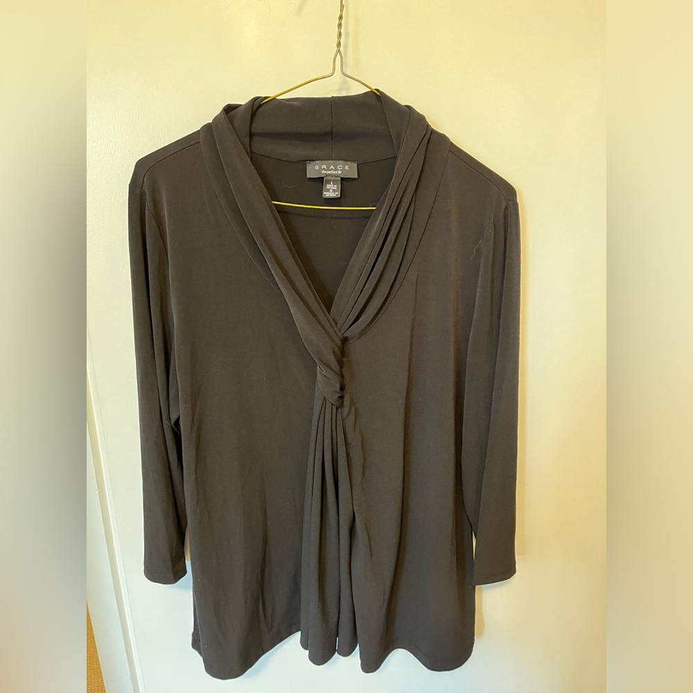 Grace black blouse size large